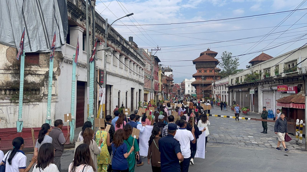 वातावरणीय न्यायका लागि काठमाडौँमा पदयात्रा